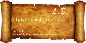 Liptai Dusán névjegykártya
